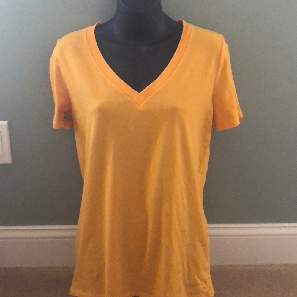 PINK by Victoria’s Secret yellow/gold V neck tee
